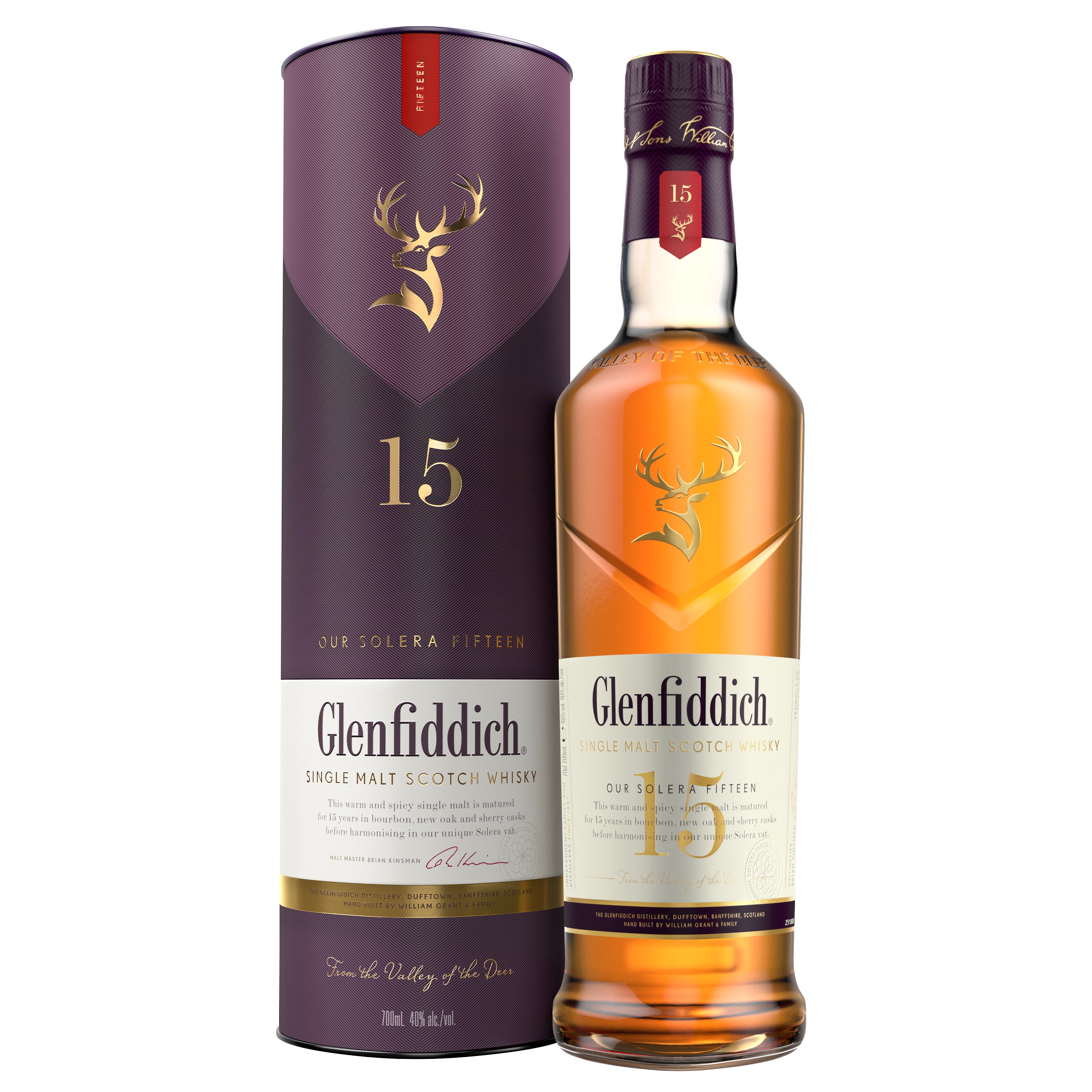 Glenfiddich 15 Year Old Solera Single Malt Scotch Whisky 40% 700ml