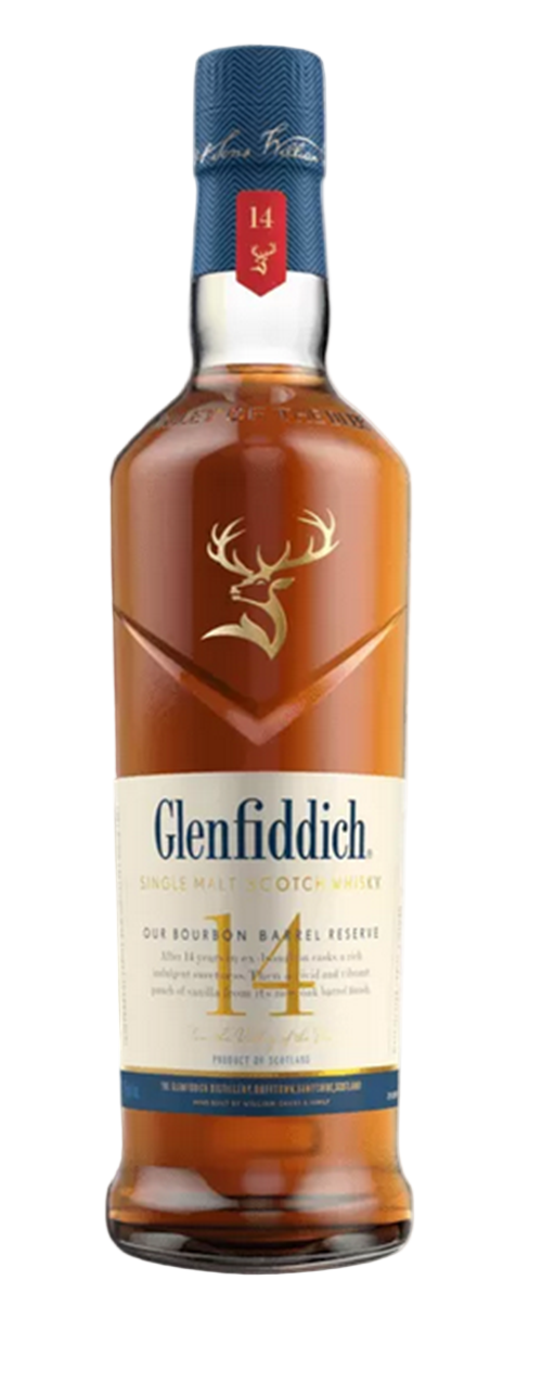 Glenfiddich 14 Year Old Bourbon Barrel Reserve Single Malt Scotch Whisky 43% 700ml