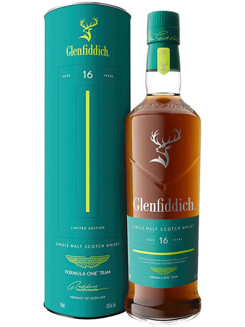 Glenfiddich 16 x Aston Martin F1 Limited Edition  Single Malt Whisky 43%ABV 700ml