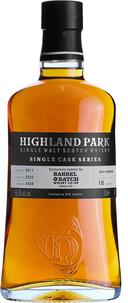 Highland Park 10 Year Old Single Cask #3439 Single Malt Whisky 65.3% ABV 700ml