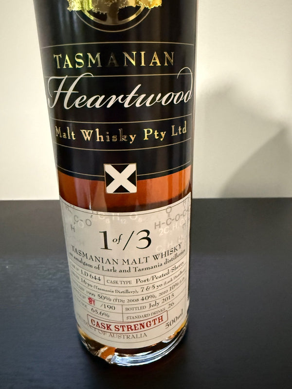 Heartwood 1 of 3 Cask Strength Vatted Malt Whisky 65.6% ABV 500ml