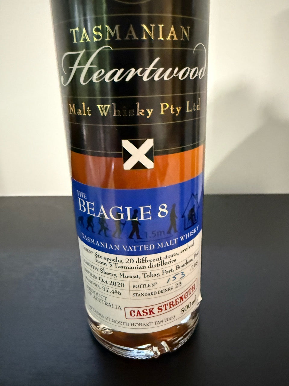 Heartwood Beagle 8 Cask Strength Vatted Malt Whisky 57.4% ABV 500ml