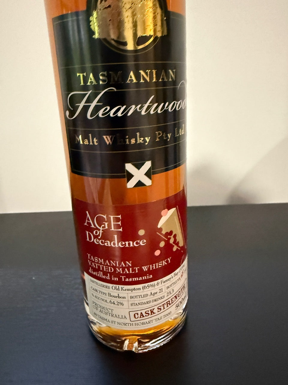 Heartwood Age Of Decadence Cask Strength Vatted Malt Whisky 64.2% ABV 500ml