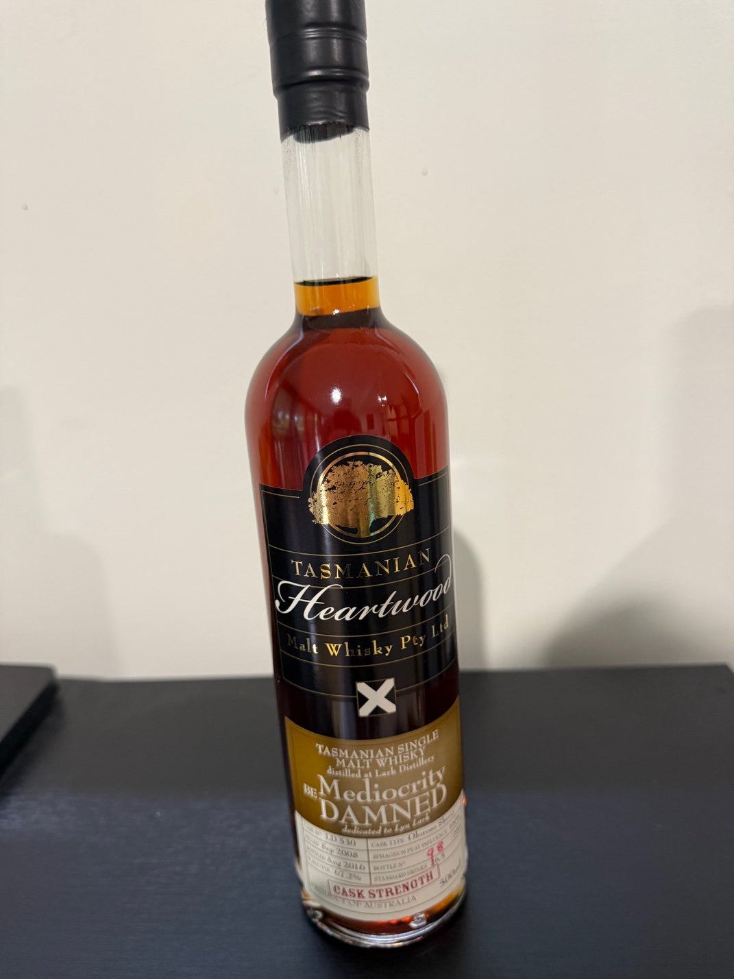 Heartwood Mediocrity Be Damned Cask Strength Single Malt Whisky 67.2% ABV 500ml