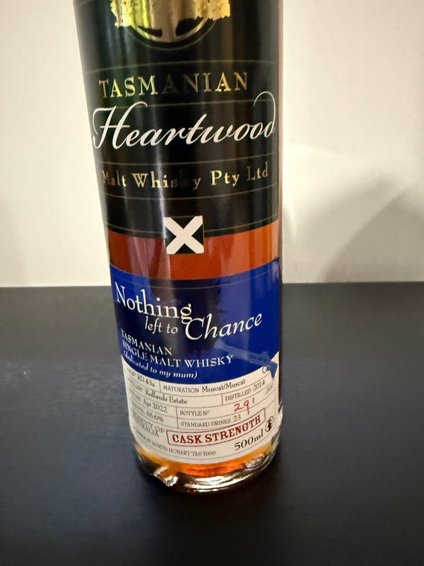 Heartwood Nothing Left To Chance Cask Strength Single Malt Whisky 55.6% ABV 500ml