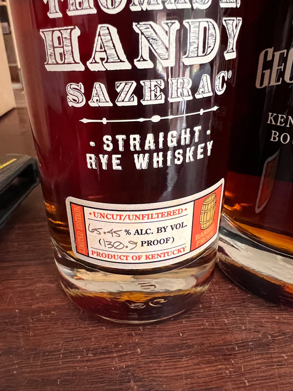 Thomas H. Handy Sazerac 2022 Barrel Proof Release 130.9 Proof (65.45%) Straight Rye Whiskey (750ml)