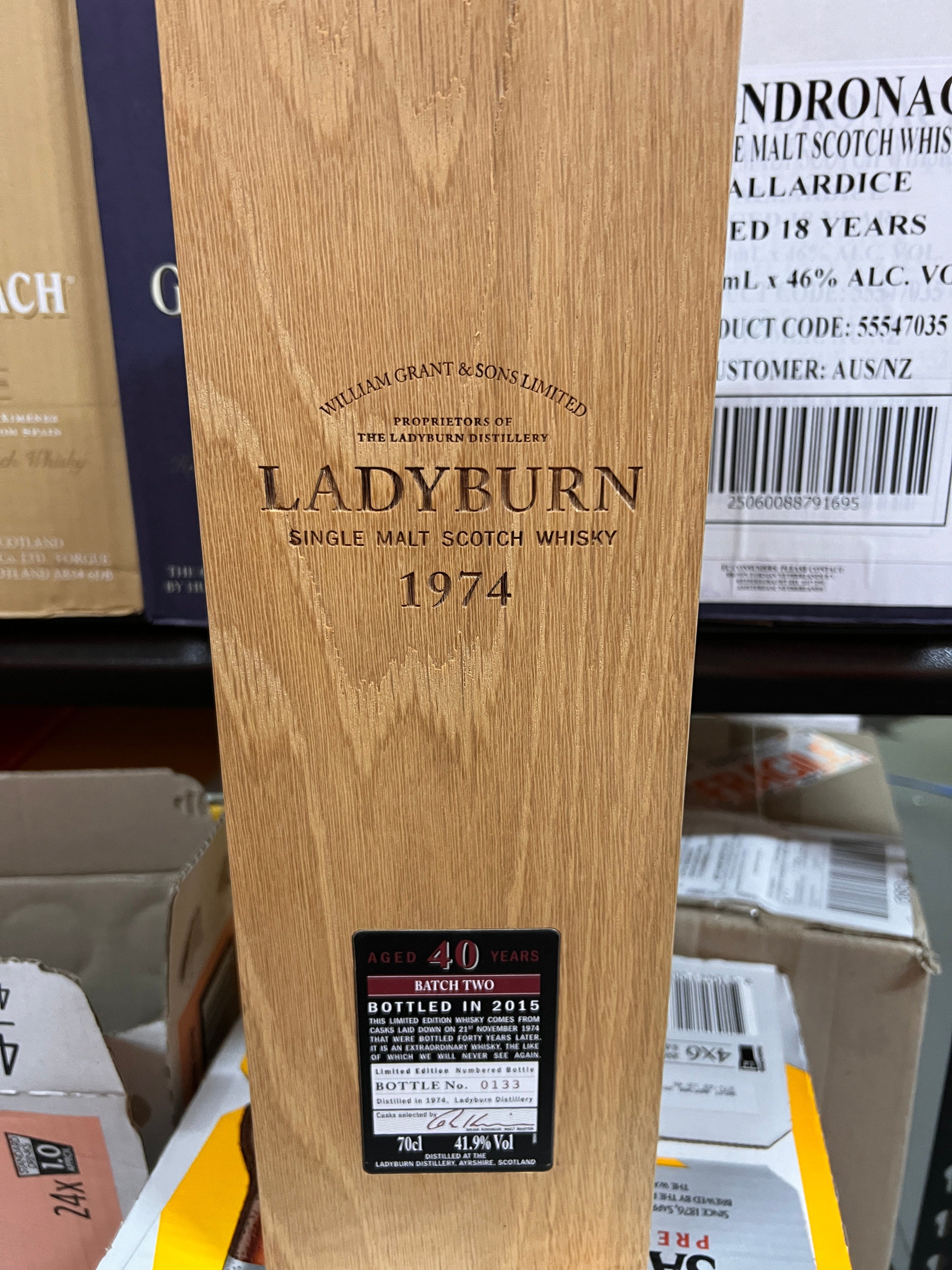Ladyburn 1974 40yo Cask Strength Single Malt Whisky 41.9% ABV 700ml