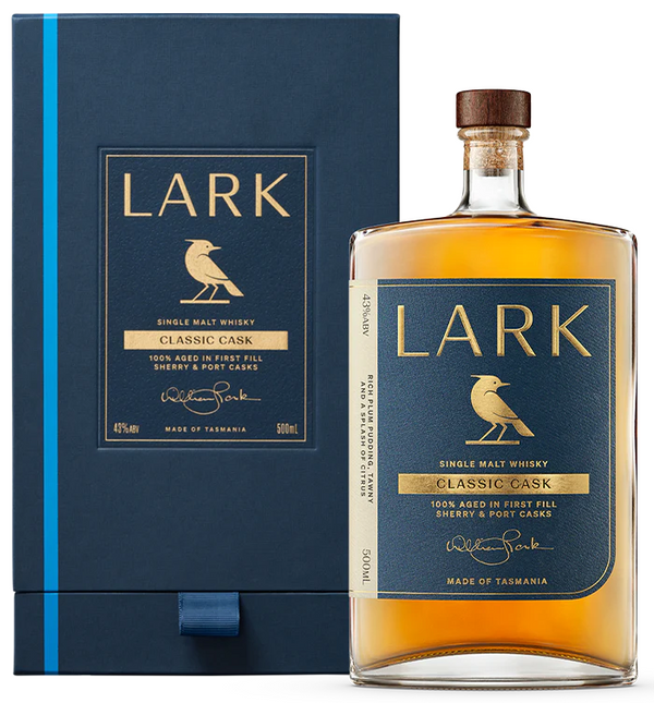 The Lark Distillery Classic Cask Single Malt Australian Whisky 43% ABV 500ml