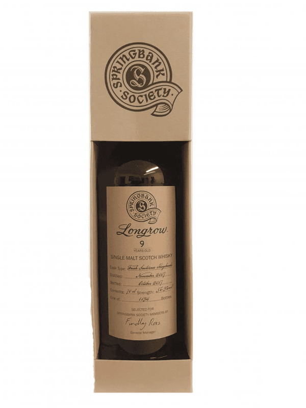 Longrow 9yo Single Malt Scotch Whisky (Springbank Society Bottling) 56.3% ABV 700ml