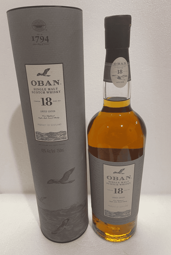 Oban 18yo Single Malt Whisky 43% ABV 750ml