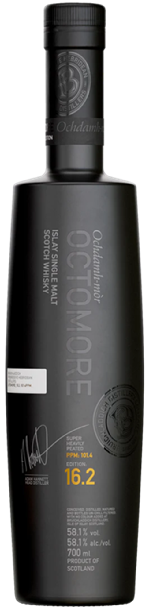 Bruichladdich Octomore 16.2 Single Malt Whisky 58.1% ABv 700ml