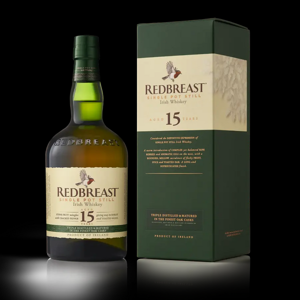 Redbreast 15 Year Old Single Pot Still Irish Whiskey  40% ABV 700ml