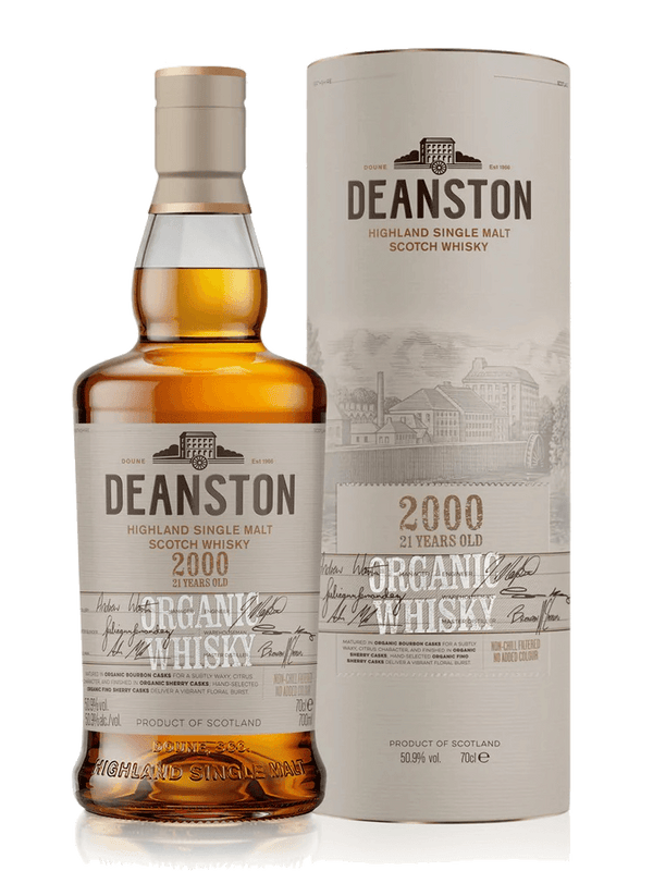 Deanston 2000 Fino Cask Organic 21 Year Old Single Malt Scotch Whisky
