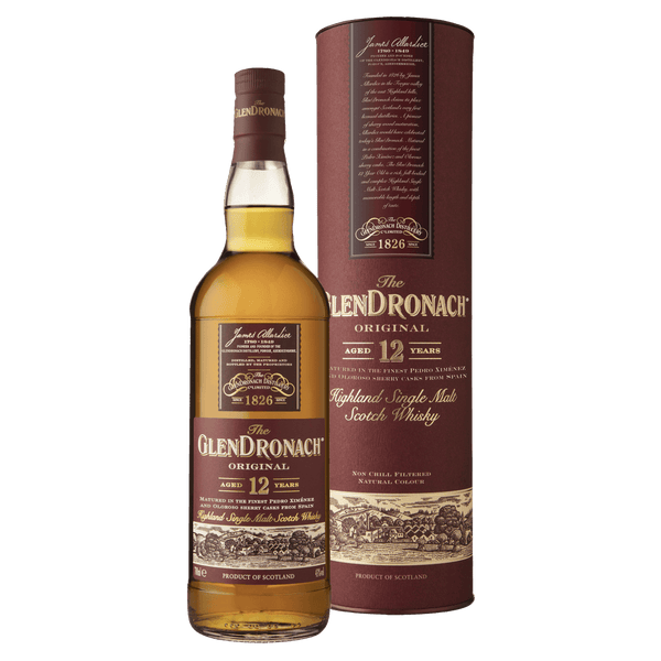 Glendronach 12 Year Old Single Malt Scotch Whisky 700mL (43% ABV)