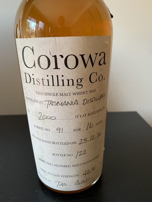 Corowa Distilling Co. Barrel No. 91 16 Year Old Single Malt Whisky