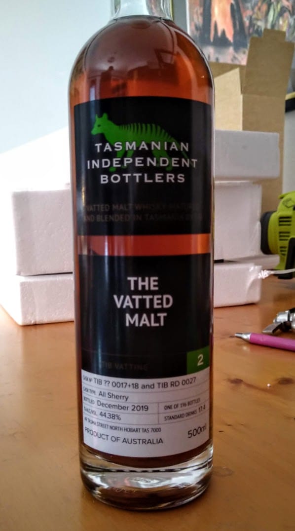 Tasmanian Independent Bottlers (TIB) The Vatted Malt [2] 500mL (44.3%)